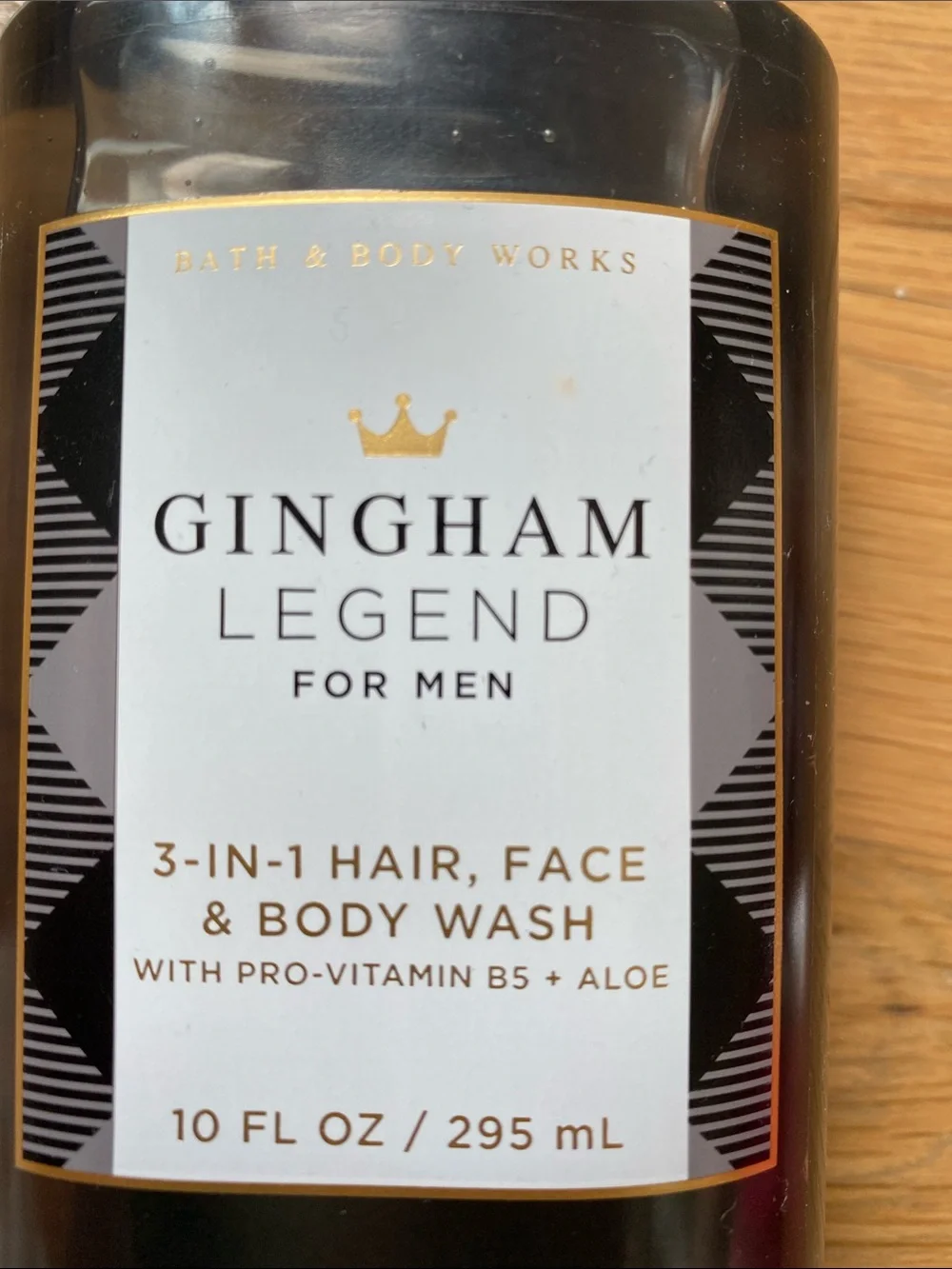 Bath & Body Works Gingham Legend for Men 3-in-1 Hair, Face & Body Wash - Black